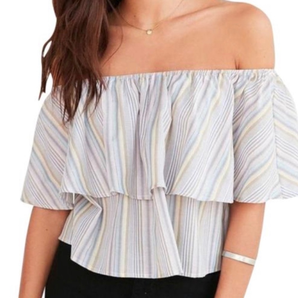 Kimchi Blue Off the Shoulder Ruffle Top